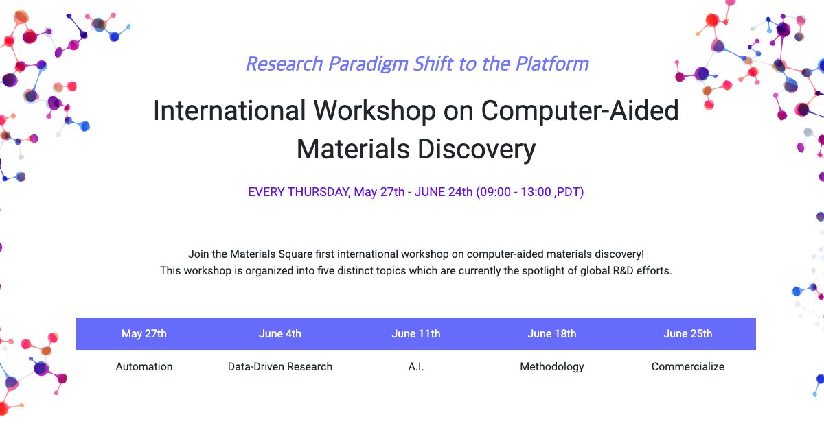 Workshop On Computer Aided Materials Discovery Materials Square